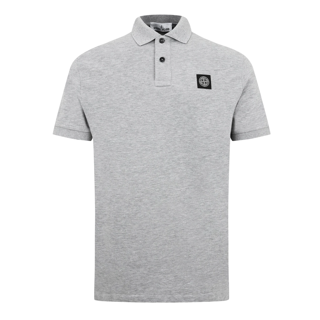 Stone Island Compass Logo Polo Shirt - Grey Mrl V0M64